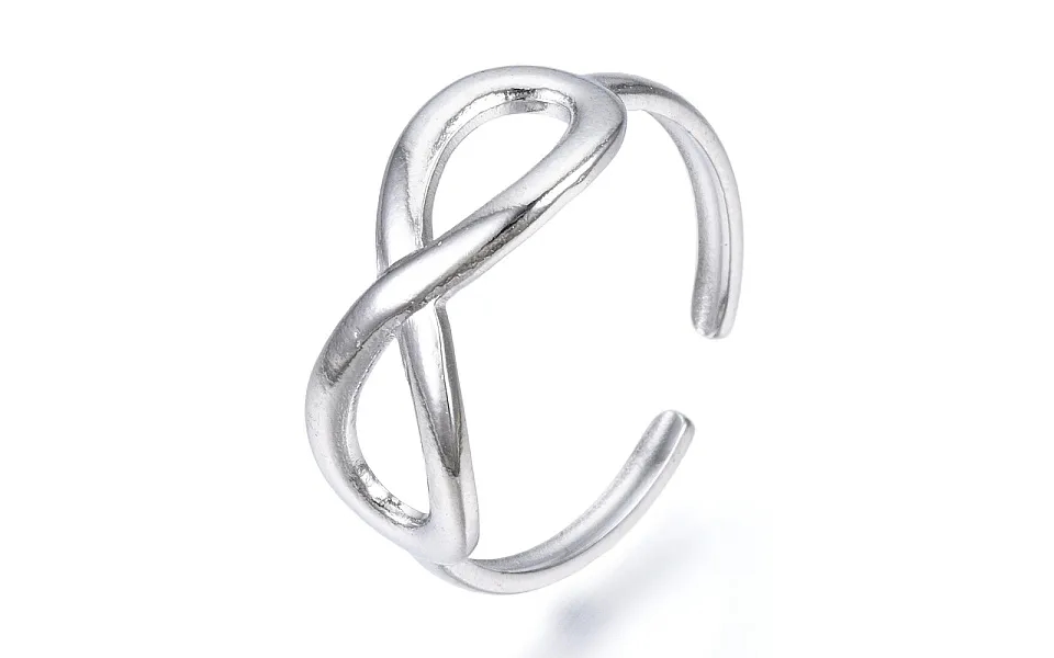 Non-tarnish 304 Stainless Steel Infinity Open Cuff Ring