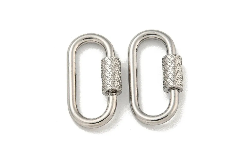 Non-tarnish 304 Stainless Steel Screw Carabiner Lock Charms