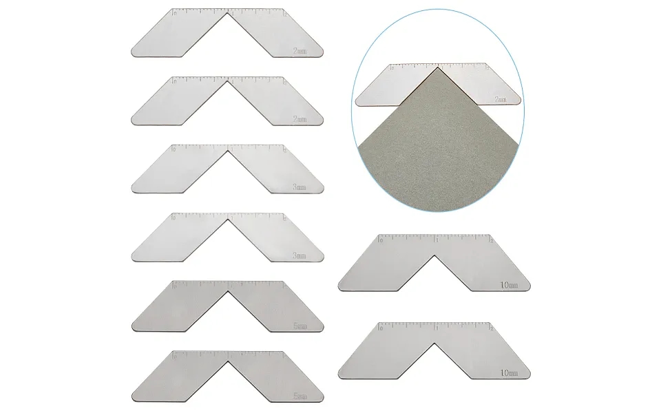 Olycraft 8pcs 4 Styles 201 Stainless Steel Book Binding Corner Cutting Tool