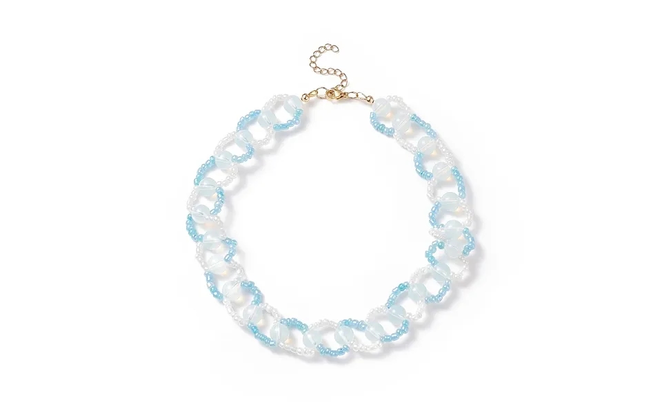 Opal & Glass Seed Braded Ring Wrap Beaded Necklaces For Women