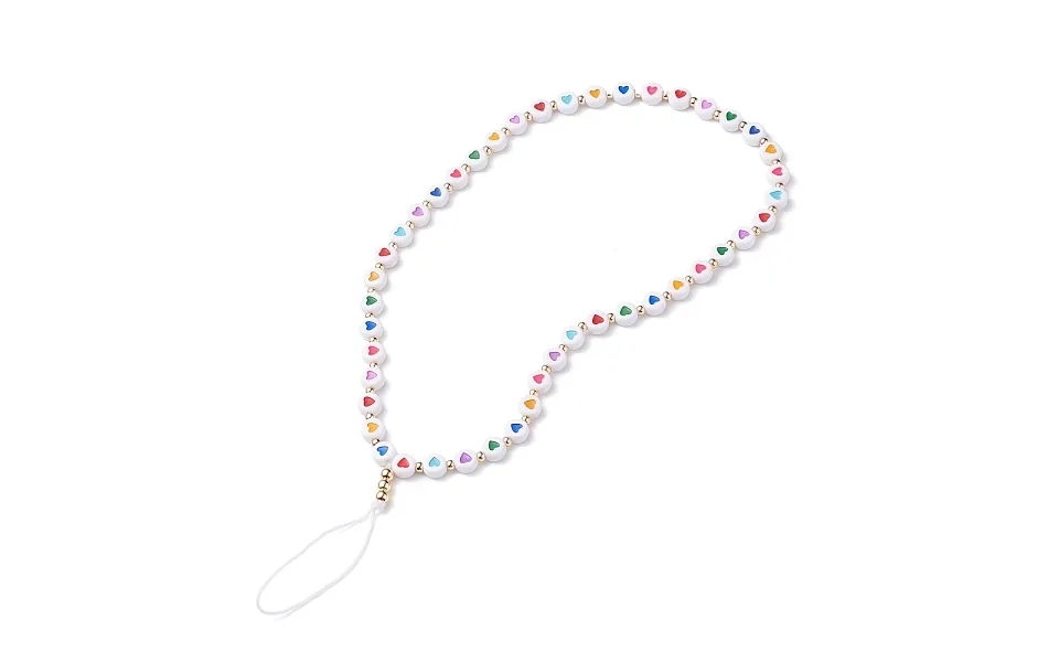 Opaque Acrylic Beads Mobile Straps