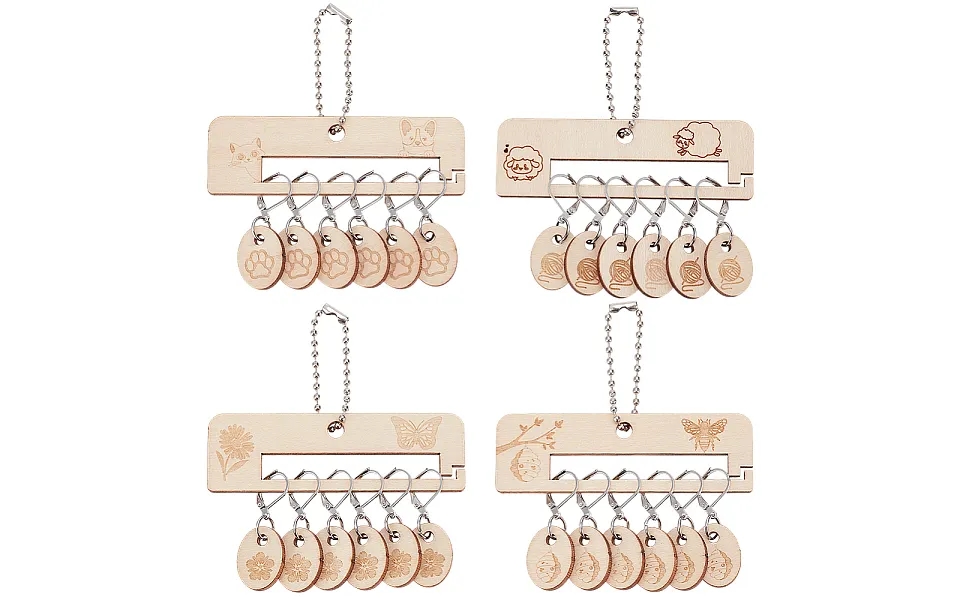 Oval Wooden Pendant Locking Stitch Markers And Frame