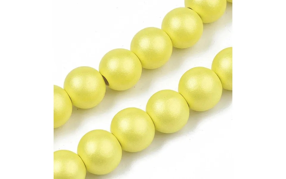 Painted Natural Wood Beads Strands