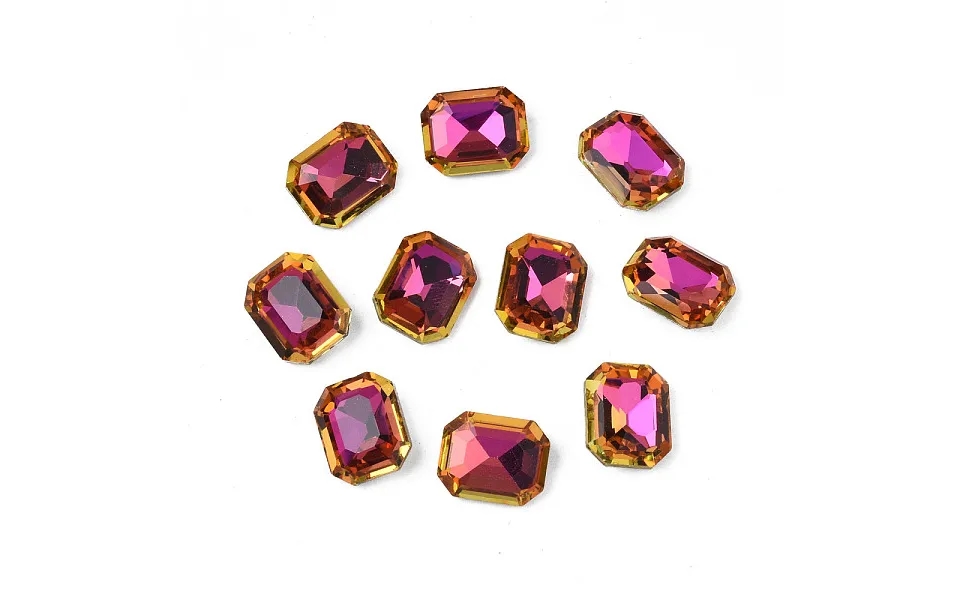 Pointed Back Glass Rhinestone Cabochons