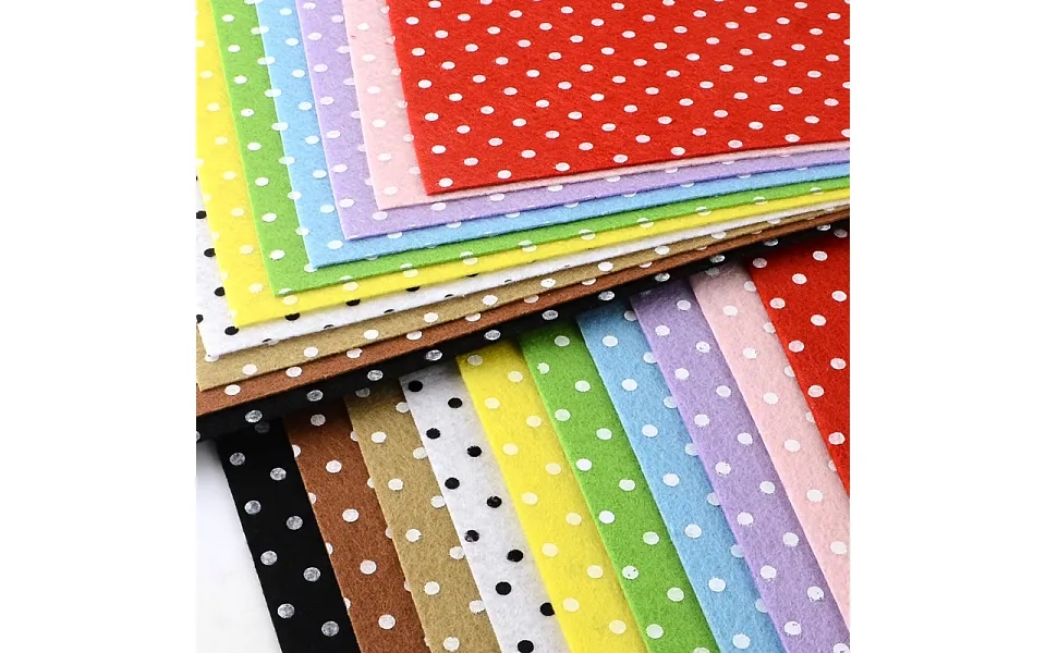 Polka Dot Pattern Printed Non Woven Fabric Embroidery Needle Felt For Diy Crafts