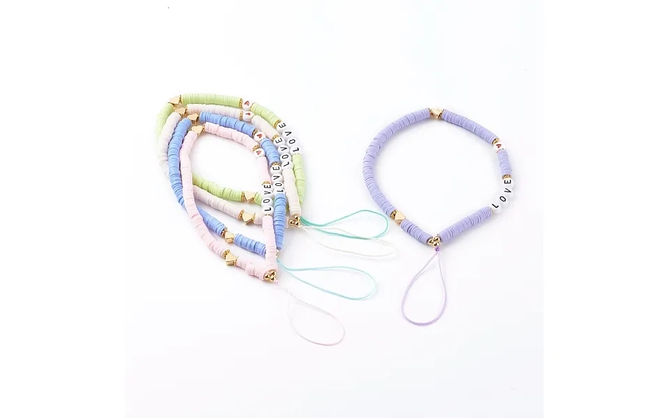Polymer Clay Heishi Beaded Mobile Straps