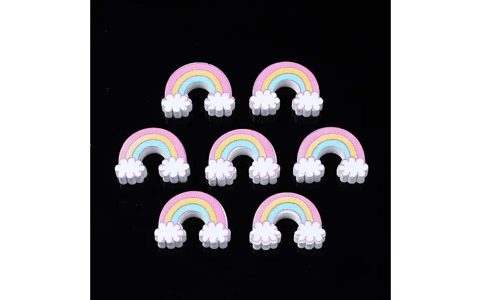 Printed Natural Wooden Beads