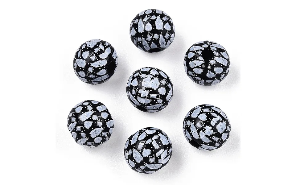 Printed Schima Wooden Beads