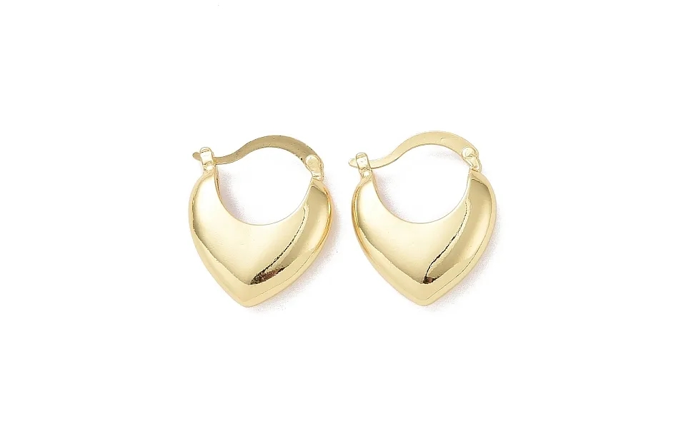 Rack Plating Brass Heart Thick Hoop Earrings For Women