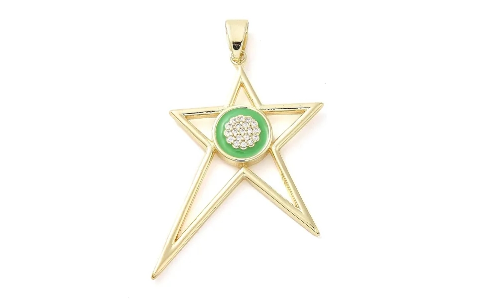 Real 18k Gold Plated Brass Clear Cubic Zirconia Pendants