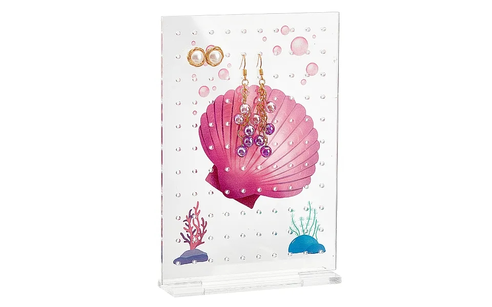 Rectangle Transparent Acrylic Earring Display Organizer Stands