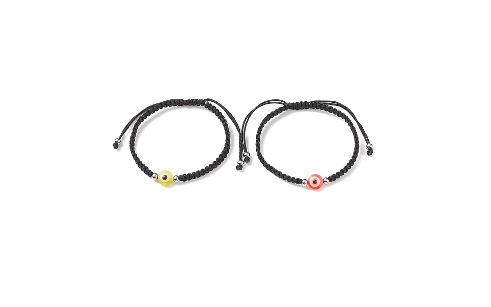 Resin Evil Eye Braided Bead Bracelet