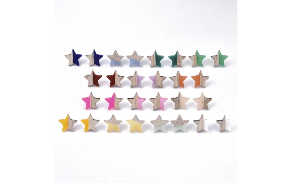 Resin & Wood Stud Earrings