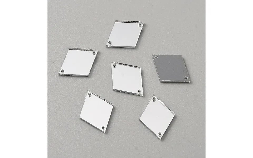 Rhombus Acrylic Mirror Sew On Rhinestone