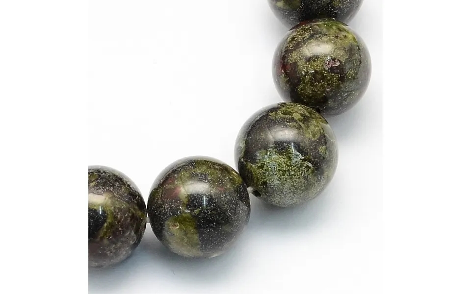 Round Natural Dragon Blood Jasper Beads Strands