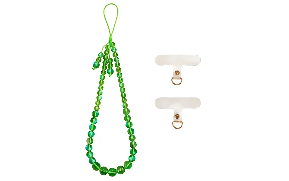 Round Synthetic Moonstone Beaded Mobile Straps