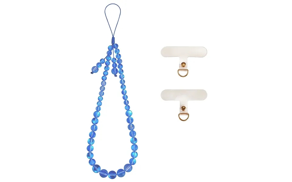 Round Synthetic Moonstone Beaded Mobile Straps