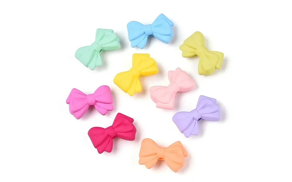 Rubberized Style Opaque Acrylic Beads