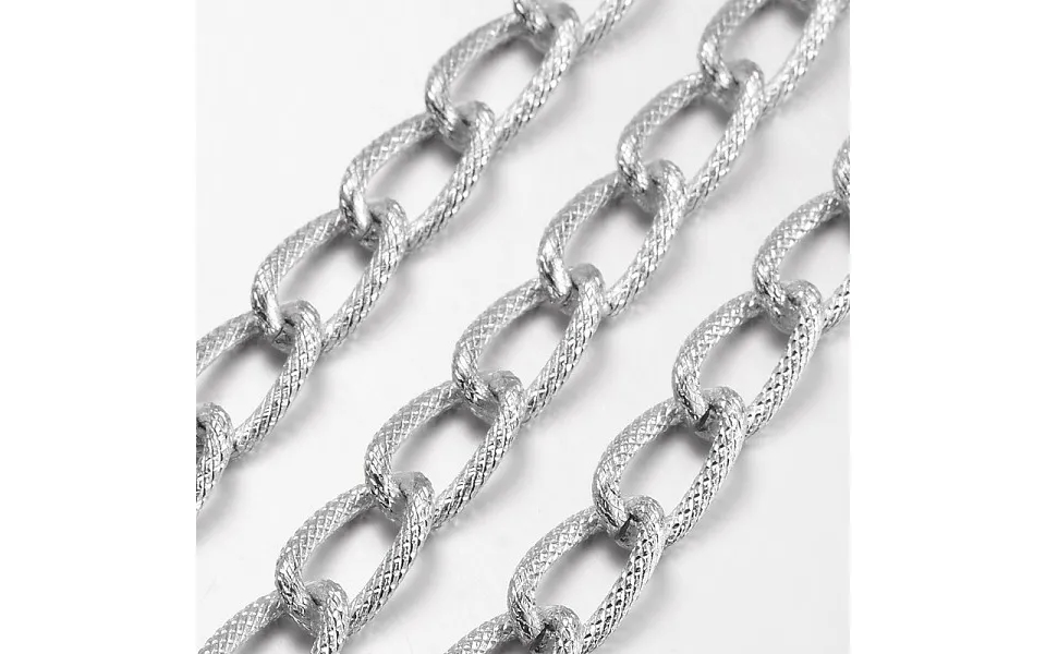 Silver Color Plated Aluminium Twisted Chains Curb Chains