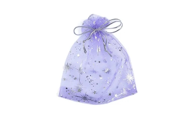 Sliver Stamping Star Organza Printed Gift Drawstring Bags product image