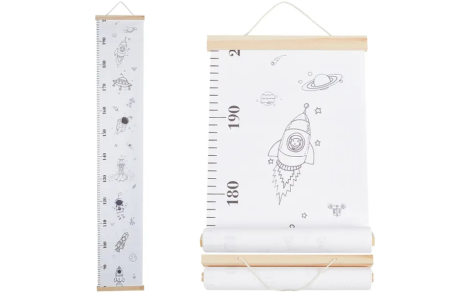 Space Theme Pattern Removable Height Chart For Kids