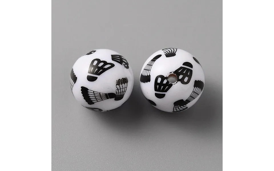 Sport Theme Opaque Resin Beads
