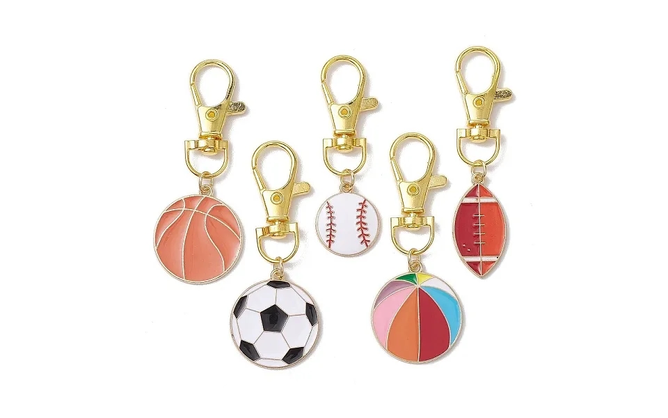 Sports Ball Alloy Enamel Pendant Decoration