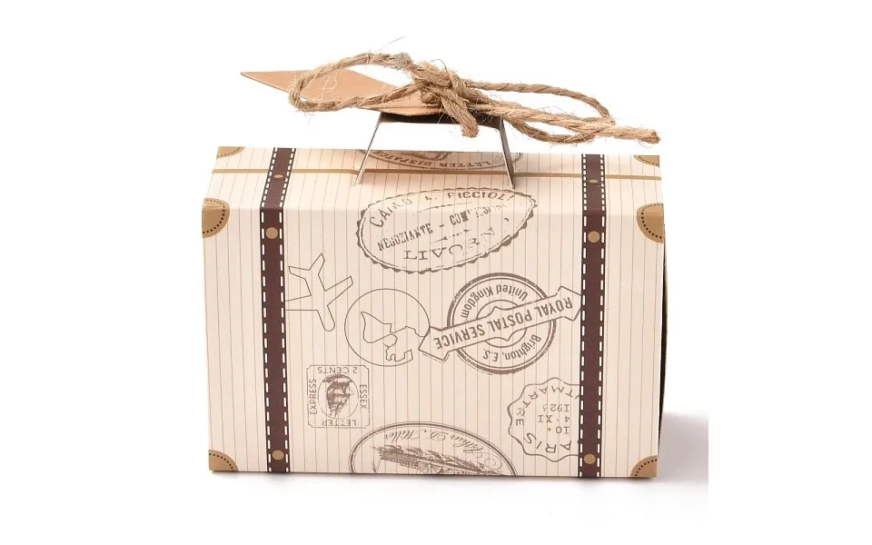 Suitcase Shape With Word Pattern Candy Packaging Box