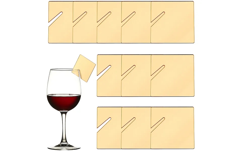 Sunnyclue Acrylic Mirror Wine Glass Charms