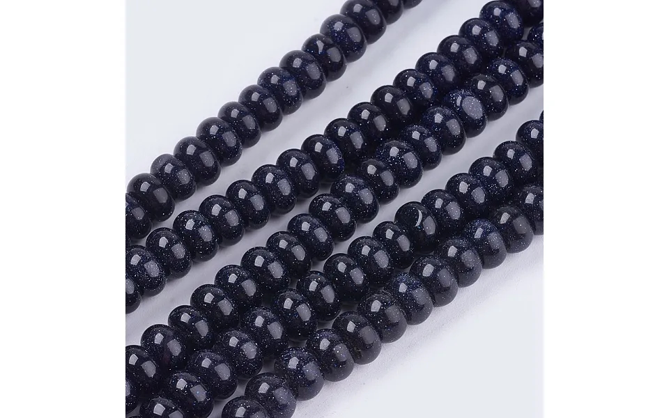 Synthetic Blue Goldstone Beads Strands