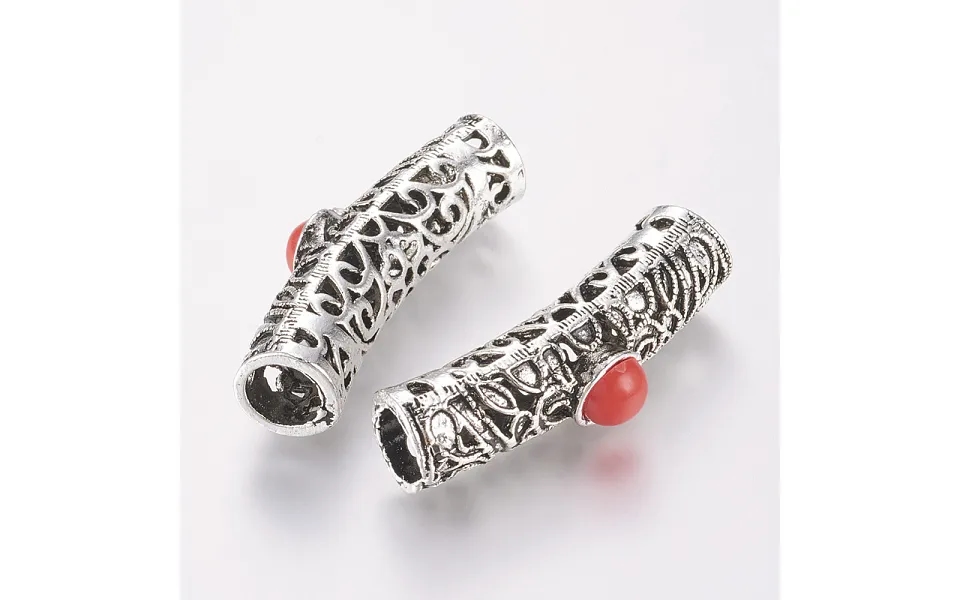 Tibetan Style Alloy Hollow Tube Beads