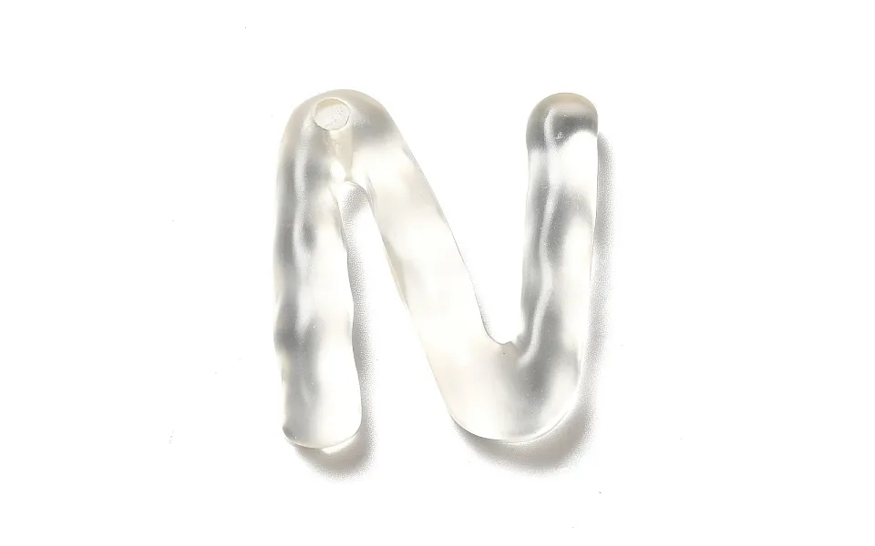 Transparent Resin Alphabet Pendants