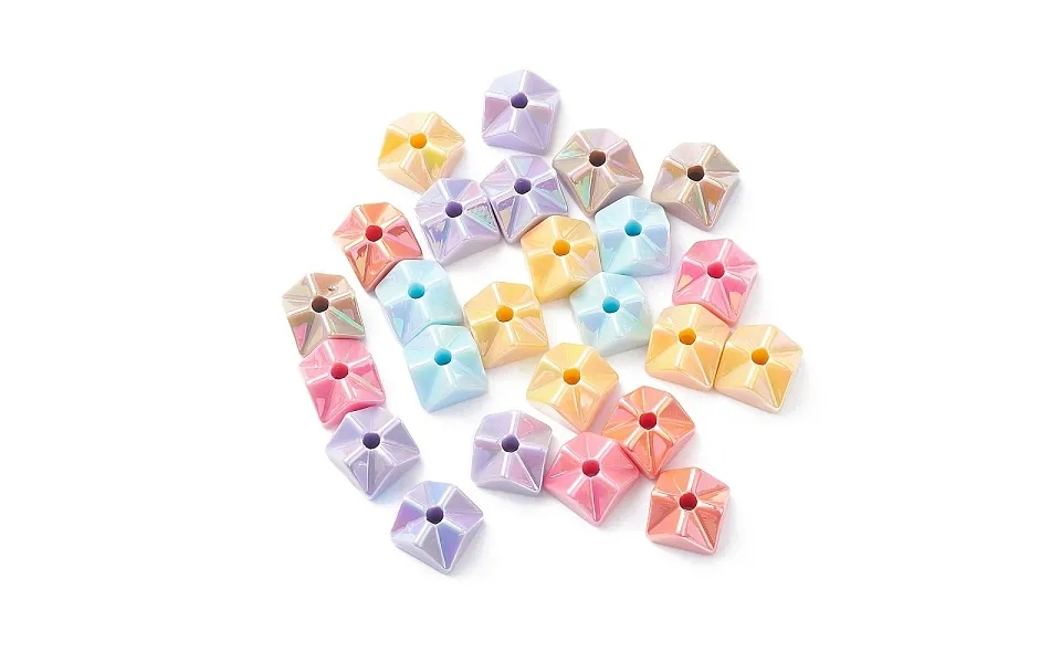 Uv Plating Iridescent Opaque Acrylic Beads