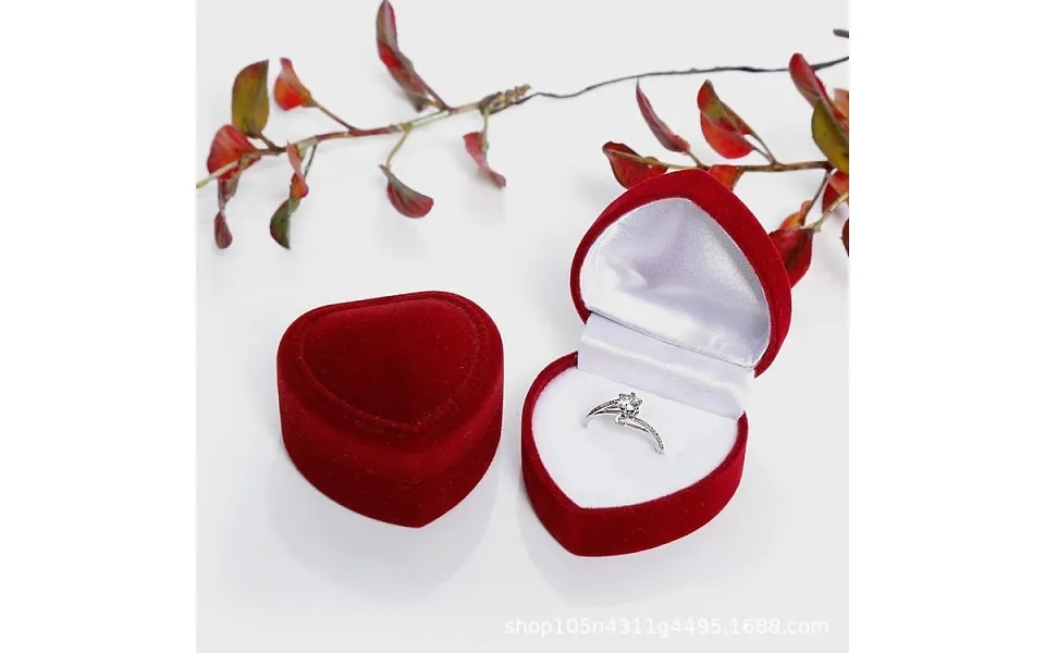 Valentine's Day Velvet Ring Storage Boxes