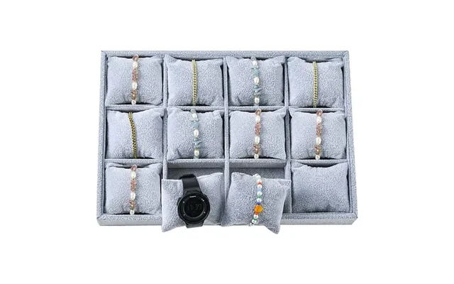 Wood Covered With Velvet Jewelry Bracelet Watch Displays product image