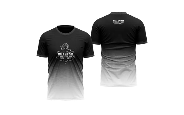 Team Phantom Unisex Short Sleeve Dry-fit Full Sublimation T-shirt - Black White Gradient product image