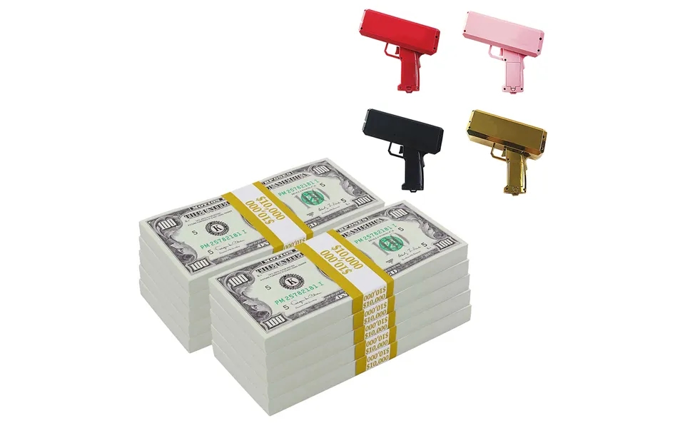 100,000 1990 Series Stacks With Money Gun