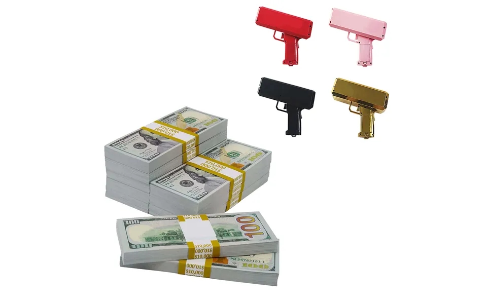 100,000 New Series Stacks With Money Gun