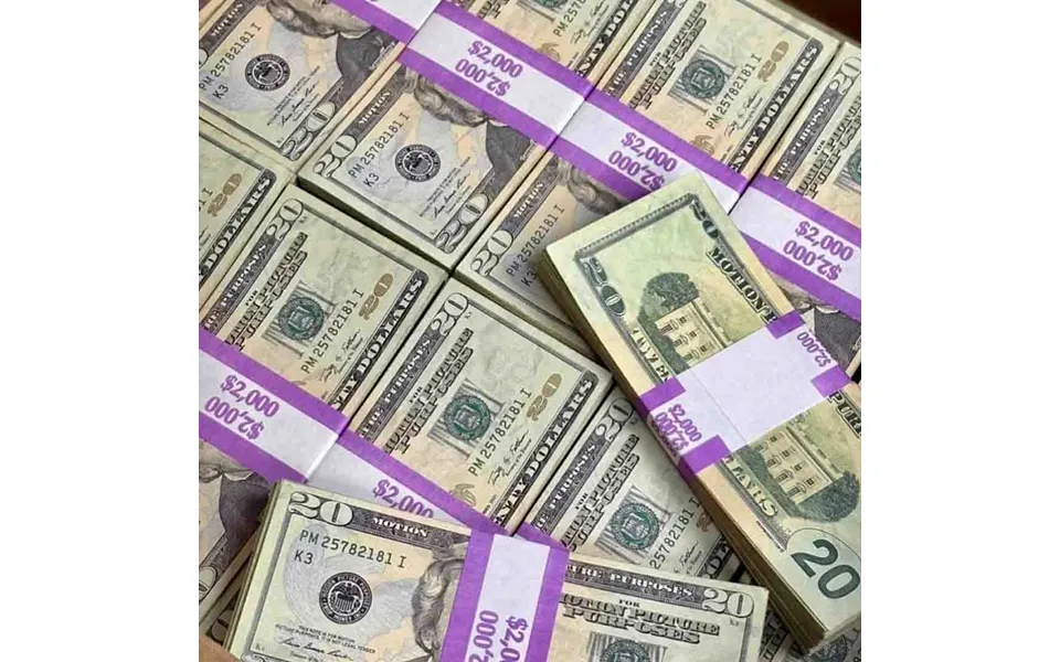 2,000 Realaged Full Print New Series Prop Money Stack