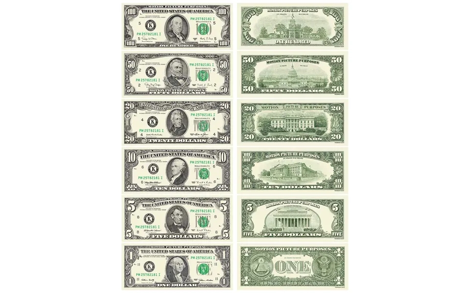 All Denominations 1990 Series Bills Mix
