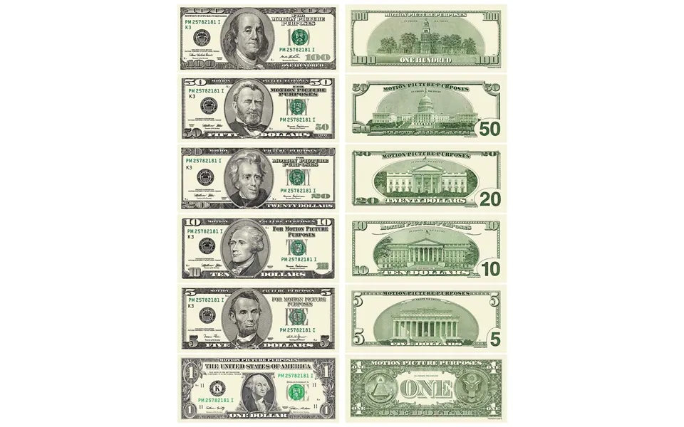 All Denominations 2000 Series Bills Mix
