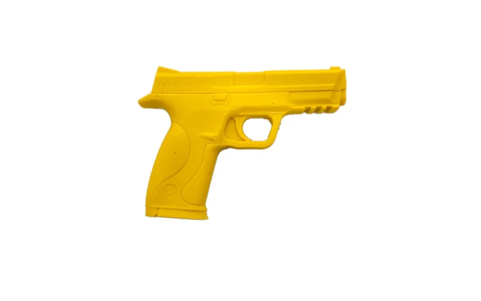 Hard Poly Police S&w Mp40 Black Pistol Prop - Yellow