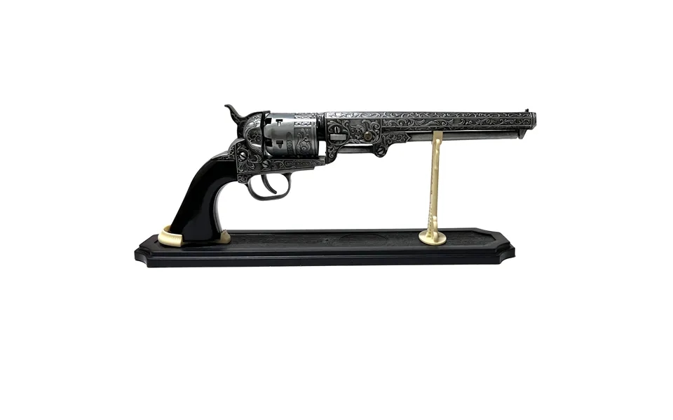 Western Cowboy Revolver Pistol Non-firing Replica Gun With Stand