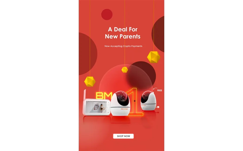 Rexing Bm1 Free Extra Add-on Baby Camera - Baby Monitor W Recording Capabilities 720p Video Audio
