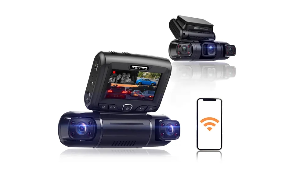 Rexing S3 3-channel Dash Cam Front - Cabin