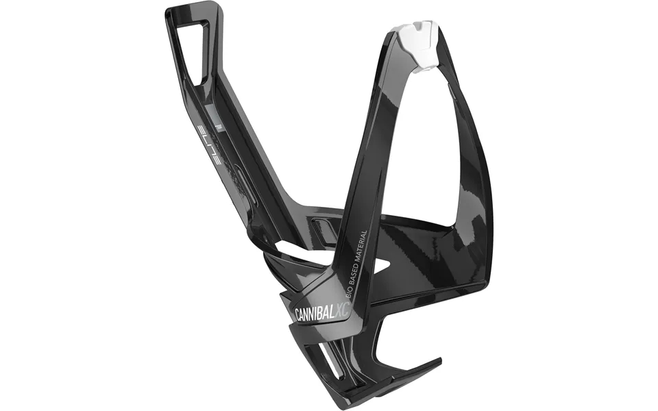 Elite Cannibal Xc Bio Bottle Cage Gloss Black White