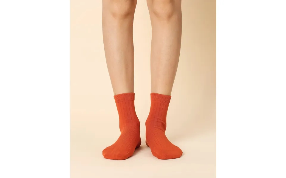 Women's Cotton Ankle Socks Fuji - Terracotta