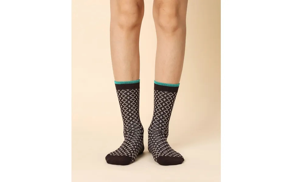 Women's Darkbrown Argyle Novelty Sock