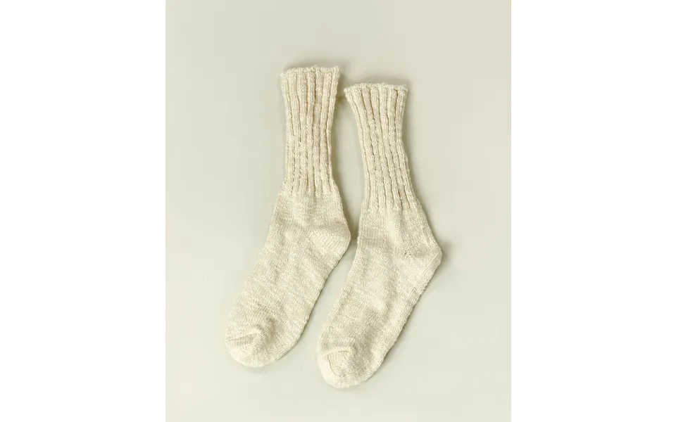 Women's Mélange Rugged Socks - Ecru