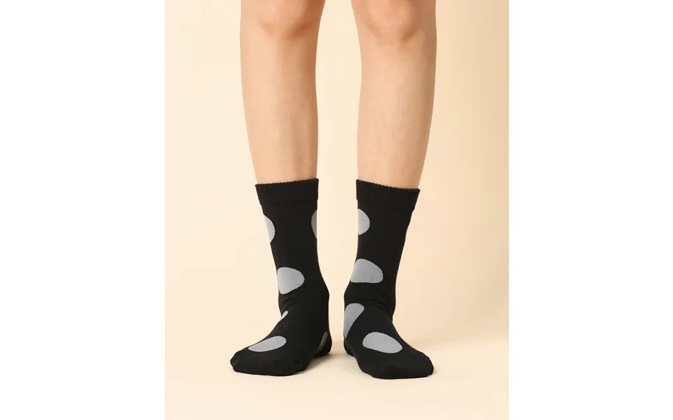 Women's Polka Dot Cotton Socks - Black